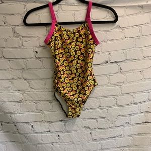 5/$20 Kids Girls Emojination Emoji One Piece Bathing Suit Size 7/8